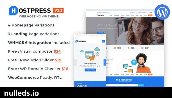 HostingPress - WHMCS Hosting WordPress Theme