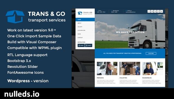 TransGo - Transport & Logistics WordPress Theme