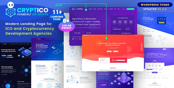 Cryptico - ICO Crypto Landing & Cryptocurrency WordPress Theme​