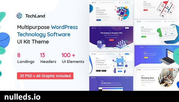 Techland - Saas Startup Technology Marketing Agency WordPress Theme