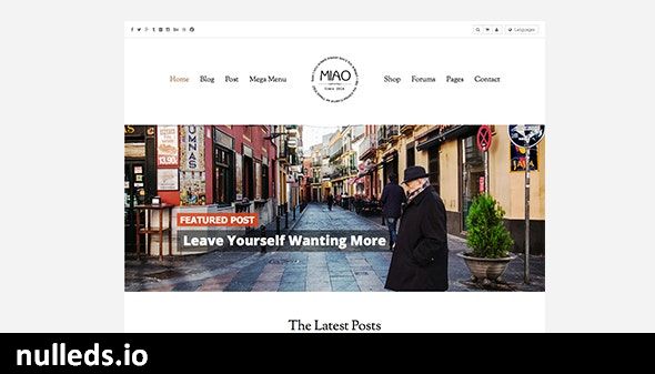 Miao - Fashion Magazine, News & Blog WordPress Theme