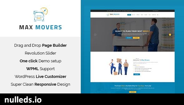 Max Movers - Moving Company WordPress Theme