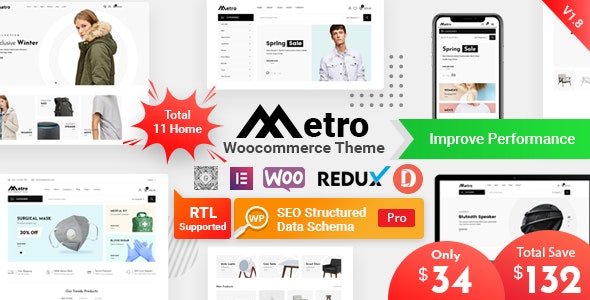 v2.8 Metro – Minimal WooCommerce WordPress Theme