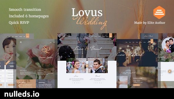 Lovus - Wedding Planner WordPress Theme