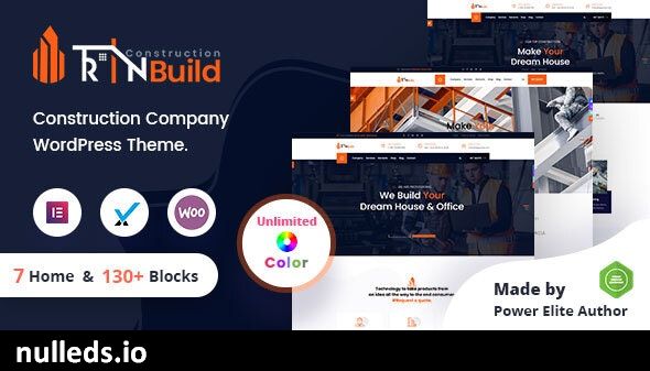 RinBuild - Construction Building Company WordPress Theme + RTL