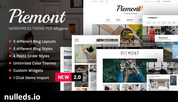 Piemont - Premium Travel & Lifestyle Responsive WordPress Blog Theme