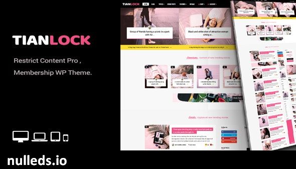 TianLock WP - Restrict Content Pro / Membership WordPress Theme