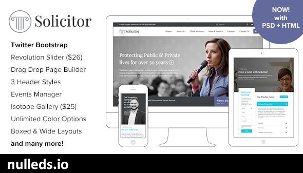 Solicitor - Law Business Responsive WordPress Theme