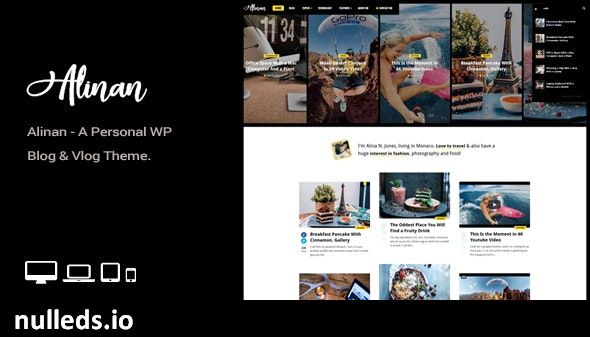 Alinan WP - A Personal WordPress Blog and Vlog Theme