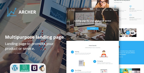 Archer Multi Variant Landing Page WordPress Theme