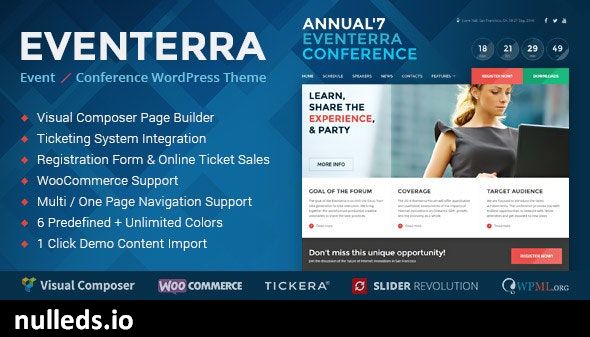 Eventerra - Event / Conference WordPress Theme