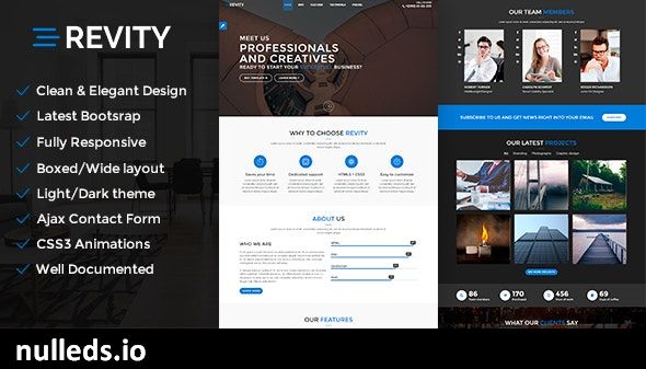 Revity - One Page Portfolio WordPress Theme + RTL