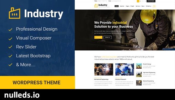 Industry - Factory Business WordPress Theme