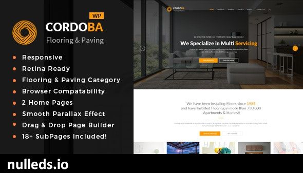 Cordoba : Paving Service WordPress Theme