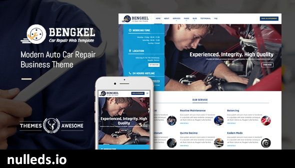 Bengkel - Modern Auto Car Repair Business Theme