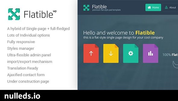 Flatible - Single Page WordPress Theme