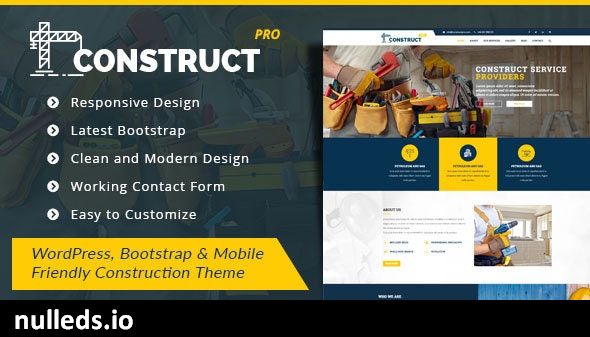 ConstructPro  - WordPress Theme for Construction and Renovation Services