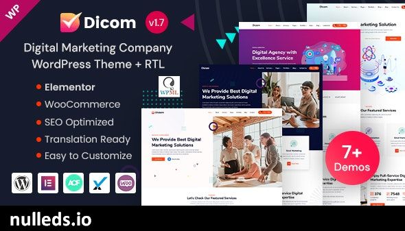 Dicom - Elementor Digital Marketing Company WP Theme