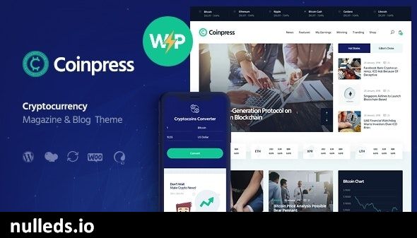 Coinpress | ICO Cryptocurrency Magazine & Blog WordPress Theme