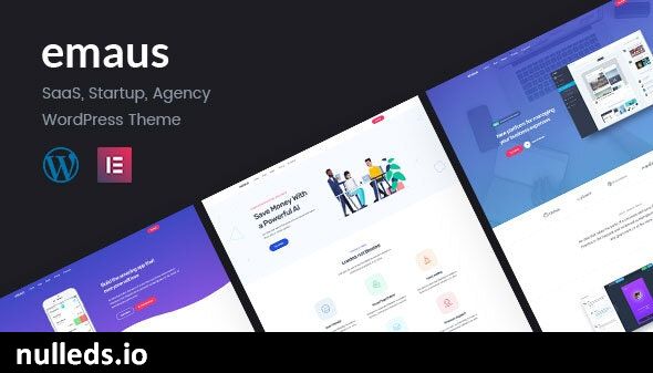 Emaus | SaaS App and Startup Elementor WordPress Theme