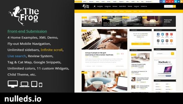 The Frog = Creative News / Blog Magazine & Front-end Submission WP Theme