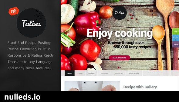 Talisa - Food Recipes WordPress Theme