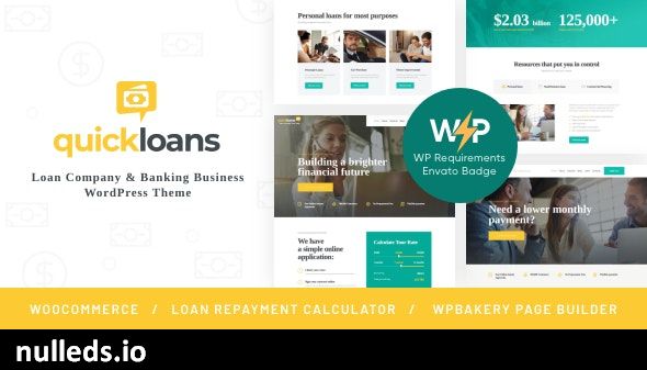 QuickLoans | Loan Company & Banking Business WordPress Theme