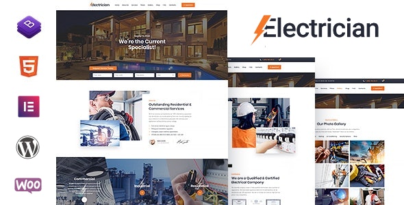 v4.7 Electrician - Electricity Services WordPress Theme