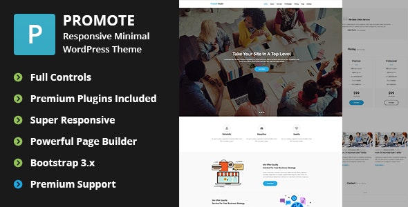 Promote - Promotion Landing Page WordPress Theme