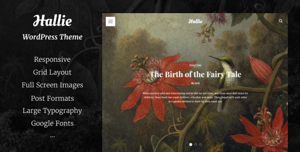 Hallie - WordPress Theme for Writers