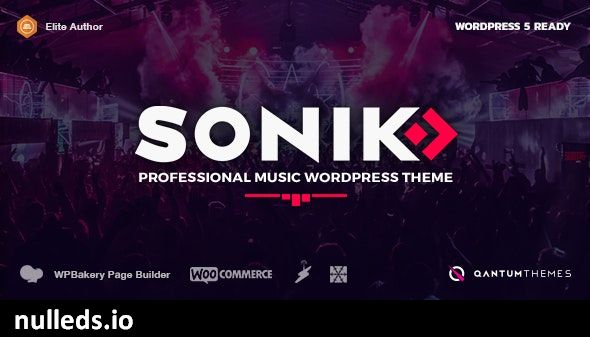 SONIK: Responsive Music Wordpress Theme for Bands, Djs, Radio Stations, Singers, Clubs and Labels.