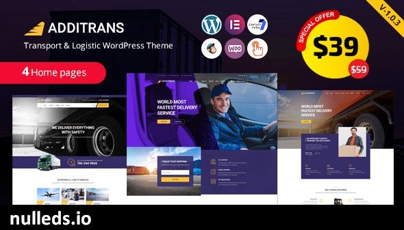 Additrans - Transport and Logistics WordPress Theme