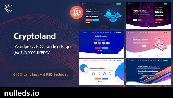 Crypto-land - Crypto Currency Landing Page WordPress Theme