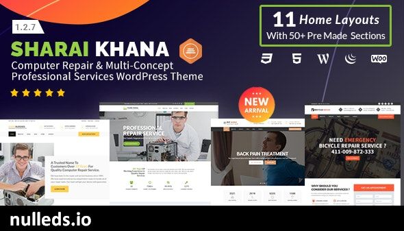 v1.3.5 Sharai Khana - Computer Repair & Multi-Concept Professional Services WordPress Theme