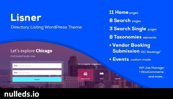 Lisner - Modern Directory Listing WordPress Theme