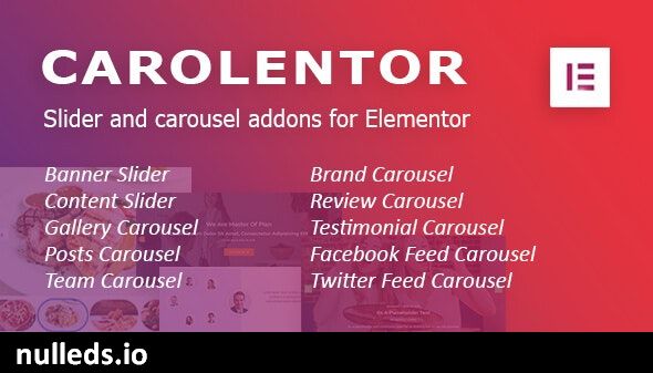 Carolentor: Advanced slider and carousel addons for Elementor WordPress plugin