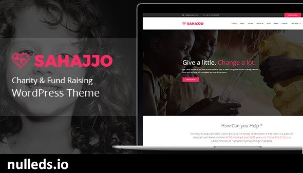 Sahajjo - Charity / Fundraising Nonprofit  WordPress Theme