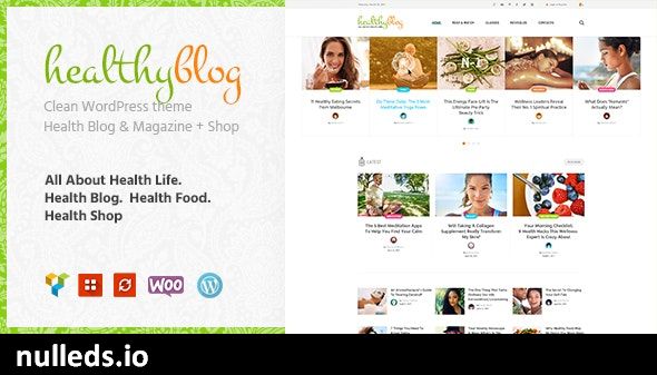 Healthy Living - Blog with Online Store WordPress Theme