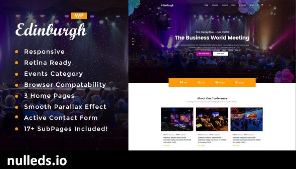 Edinburgh - Conference & Event WordPress Theme