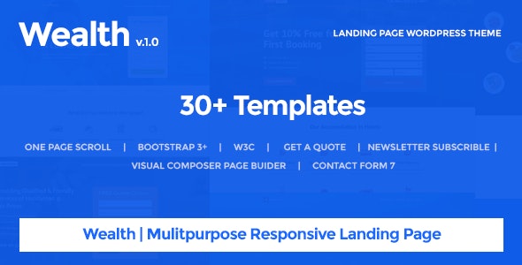 Wealth – Multi-Purpose Landing Page WordPress Theme