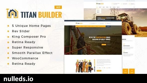 Titan Builders : Construction WordPress Theme