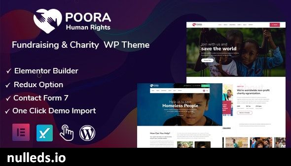 Poora - Fundraising & Charity WordPress Theme