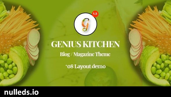 Genius Kitchen -  News Magazine and Blog Food WordPress Theme