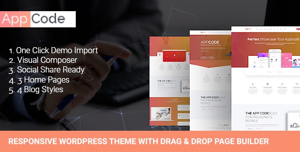 AppCode - Responsive Mobile App WordPress Theme