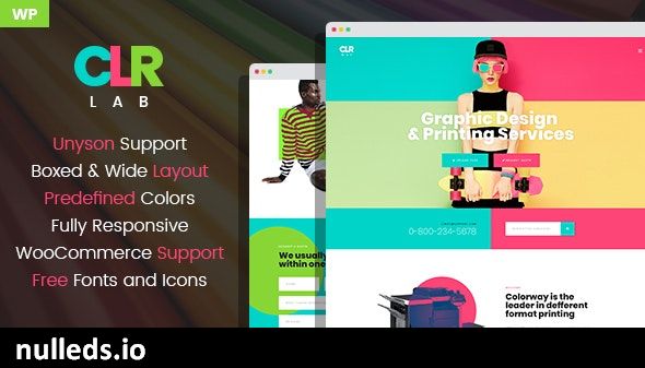 ColorLab - Printing Design Service WordPress Theme