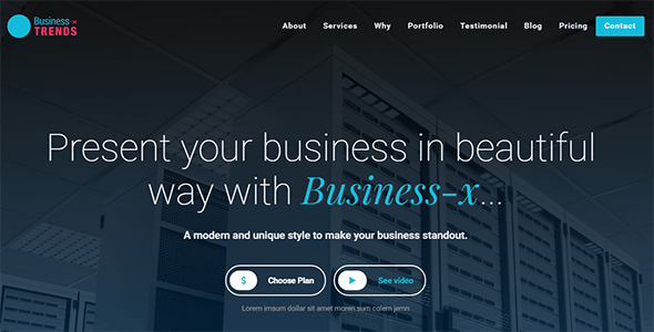 Business-x: WordPress Business Landing Page