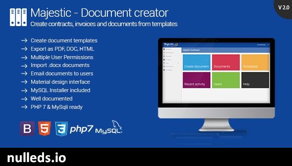 Majestic - Create documents from templates. Generate contracts and invoices