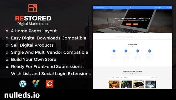 Restored MarketPlace - WordPress Theme