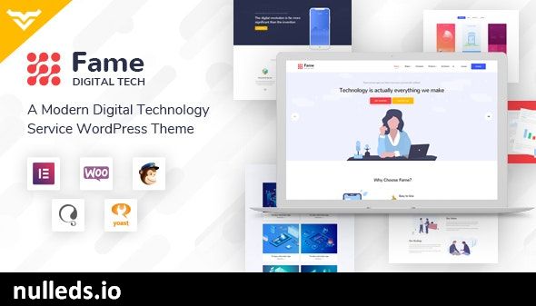 Fame - Digital Technology/Service WordPress Theme