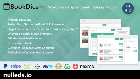 Appointment Booking and Scheduling for Wordpress - BookDice